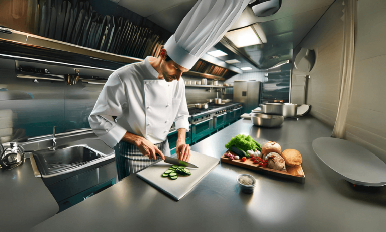
A clean kitchen guarantees quality and safety in the restaurant.					