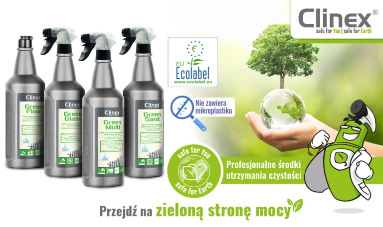 
Відкрийте для себе нові екологічні продукти Clinex Green із сертифікатом Ecolabel					