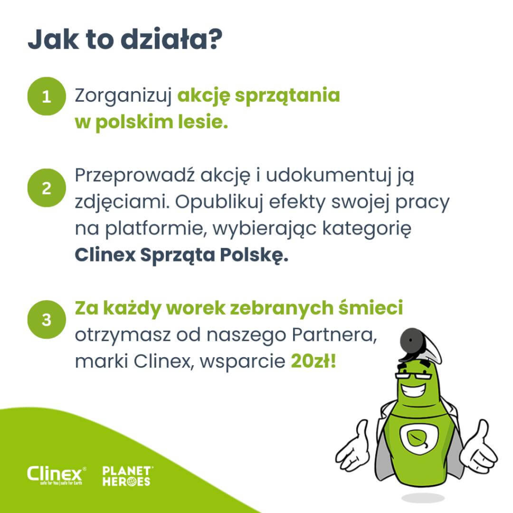 Instrukcja organizacji eko-akcji sprzątania lasu w Polsce.