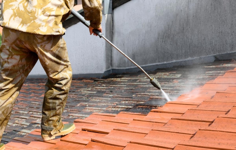
Mycie dachu — jak skutecznie wyczyścić dach?					