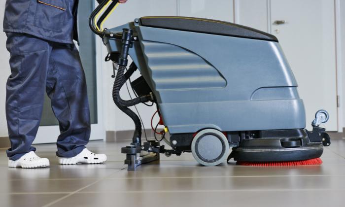 Machine washing of floors