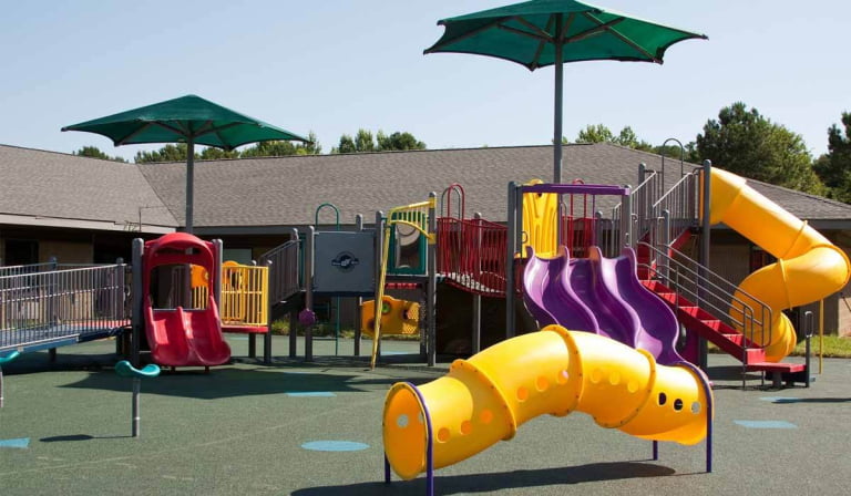 
7 disinfection areas on playgrounds					