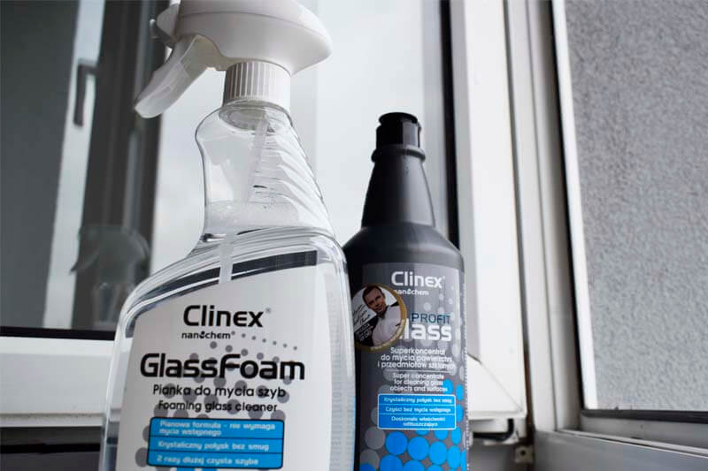 Preparaty Clinex do czyszczenia szyb