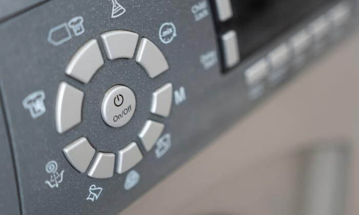 Washing machine buttons